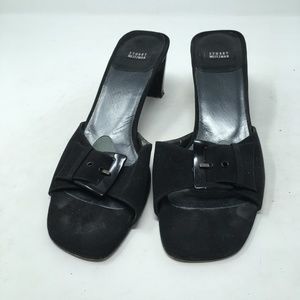 Stuart Weitzman Shoes - STUART WEITZMAN BLACK SLIDE HEELS 8.5 Stuart Weitzman Shoes - STUART WEITZMAN BLACK SLIDE HEELS 8.5